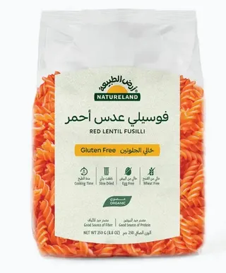 Natureland Gluten Free Red Lentil Fusilli Pasta 250G