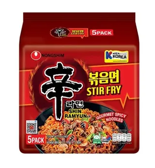 Nongshim Shin Ramyun Stir Fry Gourmet Spicy Noodles 4X131G