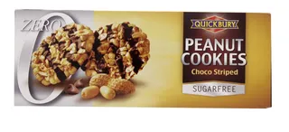 Quickbury Zero Choco Striped Peanut Cookie 125G