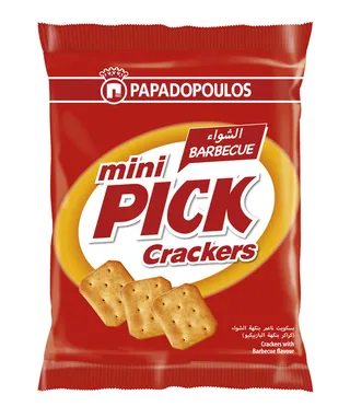 Papadopoulos Mini Pick Crackers With Bbq Flavour 45G