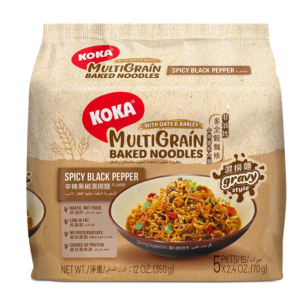 Koka Multigrain Spicy Black Pepper Baked Noodles 70G