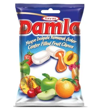 Tayas Damla Assorted Fruit Soft Candy 90G