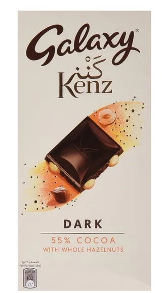 Galaxy Kenz Dark Chocolate With Whole Hazelnuts 90G