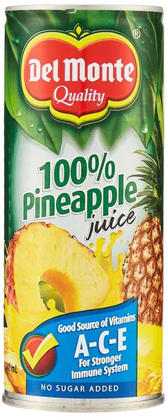 Del Monte Unsweetened Pineapple Juice 240Ml