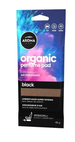Aroma Car Organic Pad Freshener Black 46G