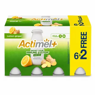 Actimel Probiotic Drink Lemon & Ginger 8X93ML