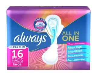 Always All In One Ultra Large Slim Pads 16 Pads
