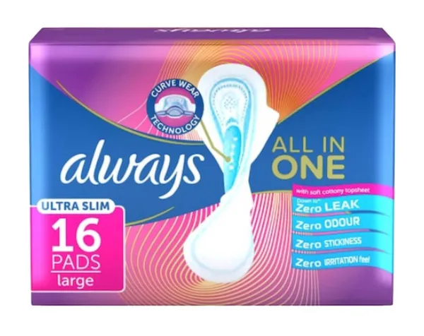 Always All In One Ultra Large Slim Pads 16 Pads