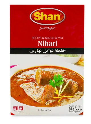Shan Nihari Seasoning Mix For Slow Cooked Meat Stew 2X60G