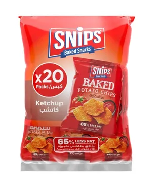 Snips Ketchup Baked Potato Chips 20X12G