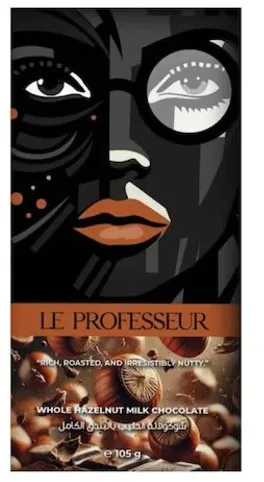 Le Professeur Whole Hazelnut Milk Chocolate 105G
