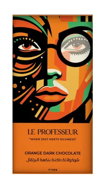 Le Professeur Orange Dark Chocolate 140G