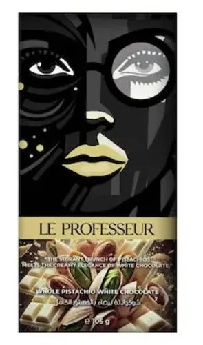 Le Professeur Whole Pistachio White Chocolate 105G