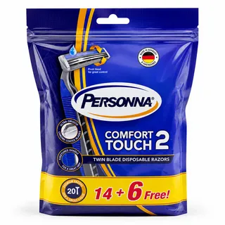 Personna Comfort Touch 2 Twin Blade Razors 20Pcs