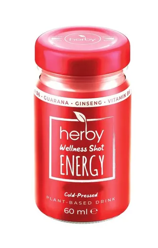 Herby Wellness Shot Energy Cold Pressed Plant Based Drink 60Ml