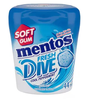 Mentos Cool Peppermint Fresh Dive Soft Gum Sugar Free 88 g