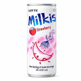 Lotte Milkis Strawberry Soda Drink 250Ml