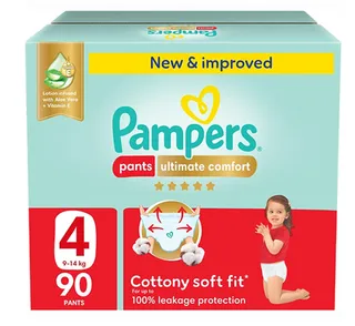 Pampers Ultimate Comfort Giant Size 4 Pants (9-14 kg) 90pcs