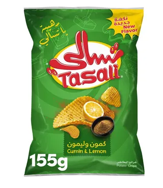 Tasali Cumin & Lemon Potato Chips 155G