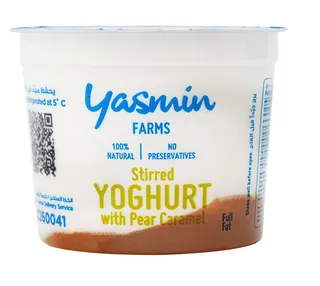 Yasmin Farms Pear Caramel Flavor Stirred Yogurt 150G