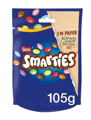 Smarties Chocolate Candy Pouch 105G