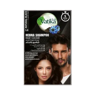 Vatika Henna Hair Colour Shampoo Natural Black 20M