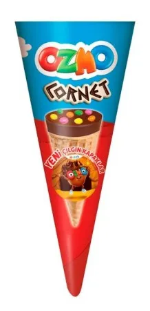 Ozmo Cornet Choco Cream Filled Waffle Cone 25G