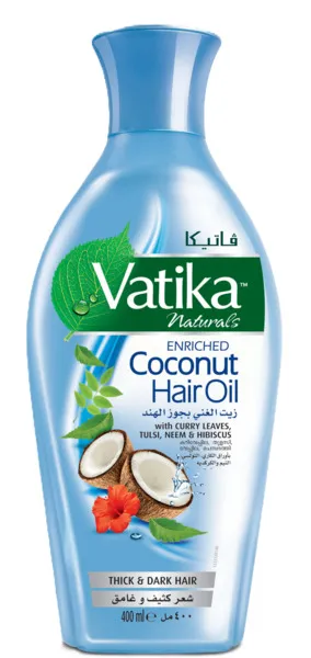 Vatika With Curry Leaves, Tulsi, Neem & Hibiscus Hair Coconut Oil 400Ml