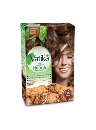 Vatika 5.5 Mahogany Henna & Walnut Henna Hair Color 60G
