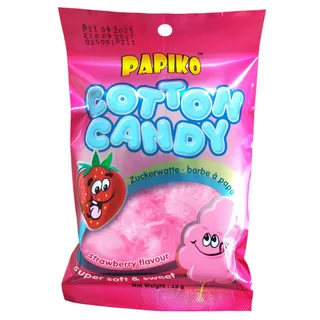 Papiko Strawberry Flavored Cotton Candy 15G