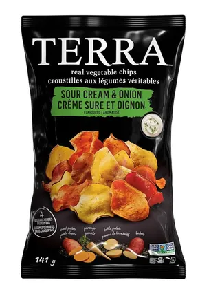Terra Original Sour Cream & Onion Potato Chips 141G