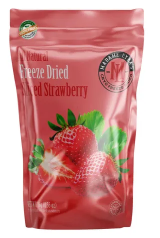 Madame Lyra's Freeze Dried Sliced Strawberries 16G