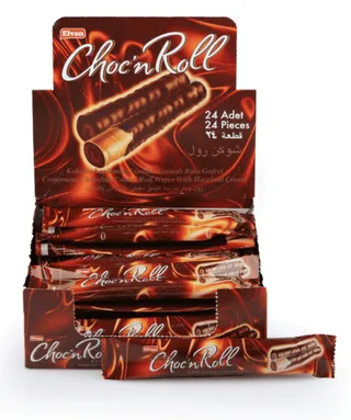 Elvan Choc'n Roll Chocolate Wafer Rolls 24X18G