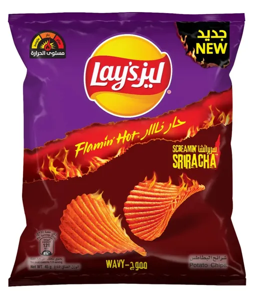 Lay's Flamin' Hot Screamin' Sriracha Chips 45G