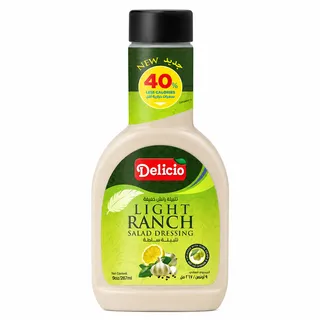 Delicio Light Ranch Salad Dressing Bottle 267Ml