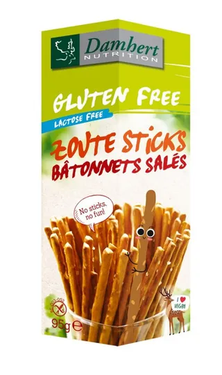 Damhert Gluten Free & Lactose Free Salty Sticks 95G