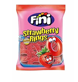 Fini Strawberry Flavored Gummy Rings 80G