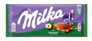 Milka Broken Hazelnut Chocolate Bar 90G