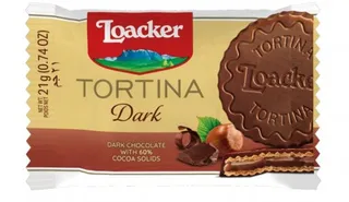 Loacker Tortina Dark Chocolate Wafer 21G