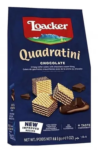 Loacker Quadratini Chocolate Wafers 54G