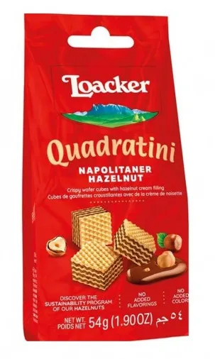 Loacker Quadratini Napolitaner Wafers 54G