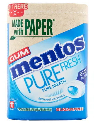 Mentos Pure Fresh Gum Fresh Mint With Xylitol 100G