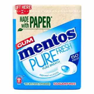 Mentos Pure Fresh Gum Fresh Mint With Xylitol 100G