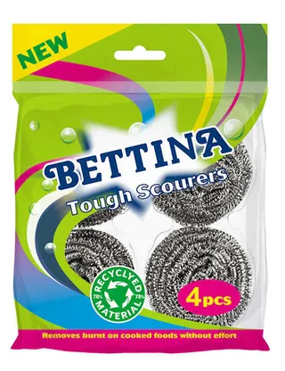 Bettina Stainless Steel Scourers 4Pcs