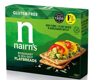 Nairn’s Gluten-Free Rosemary & Sea Salt Flatbreads 150G