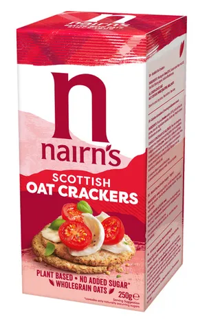 Nairn’s Plant-Based & No Added Sugar Scottish Oat Crackers 250G