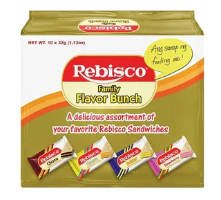 Rebisco Assorted Flavor Bunch Family Pack Wafers 318G