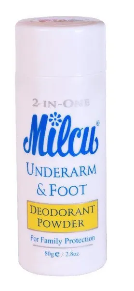 Milcu Underarm & Foot Deodorant Powder 80G