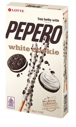 Lotte Pepero White Cookie Sticks 32G