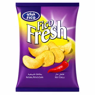 Fico Fresh Hot Chilli Natural Potato Chips 20G